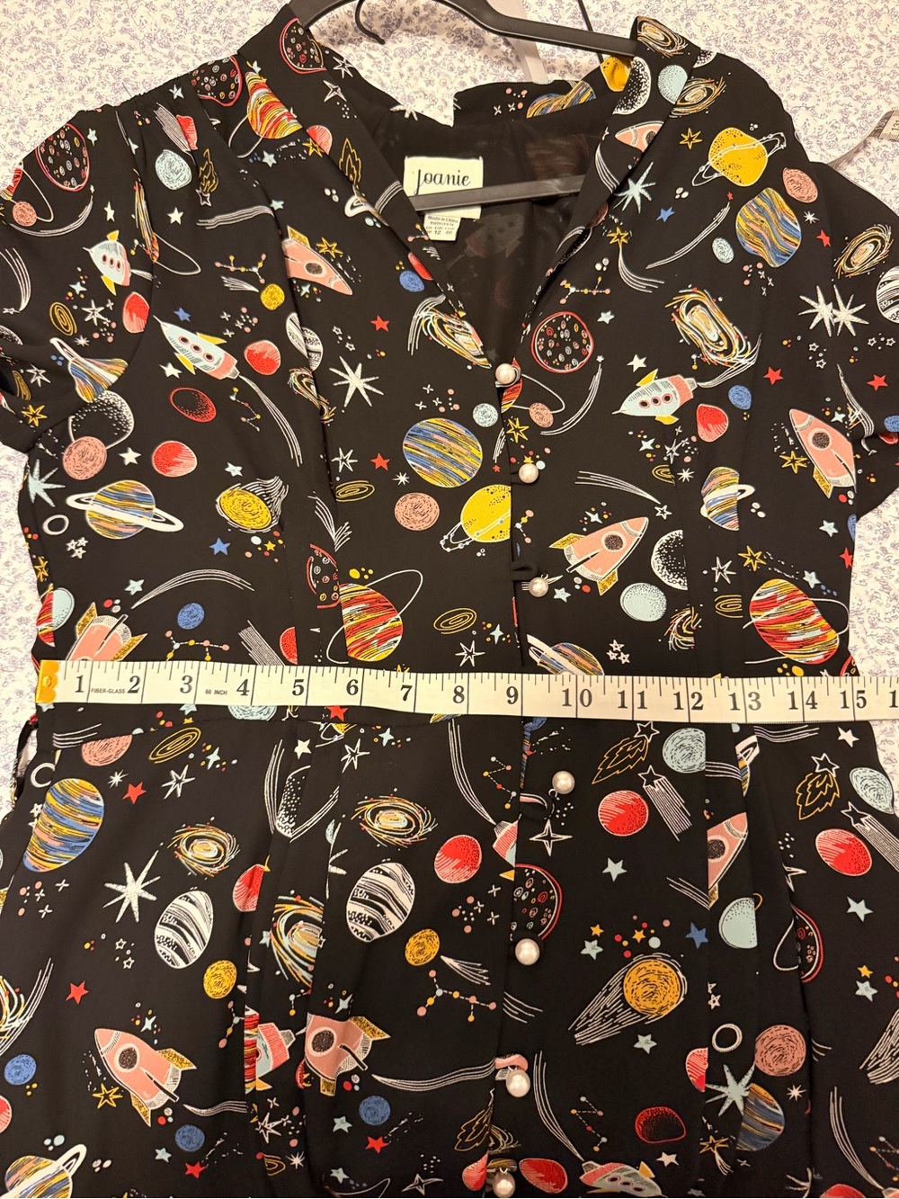 Joanie space theme button dress - Picture 4 of 5